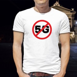 Panneau d'interdiction de la 5G - téléphonie mobile ★ T-Shirt homme