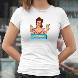 T-shirt - En mode télétravail ★ Cocktail Pop Art Girl ★