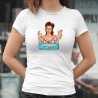 Donna T-shirt - En mode télétravail ★ Cocktail Pop Art Girl ★