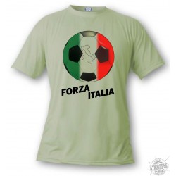 Women's or Men's Soccer T-Shirt - Forza Italia, Alpine Spruce