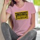 Women's cotton T-Shirt - ATTENTION, de mauvaise humeur ✸ panneau DANGER ✸