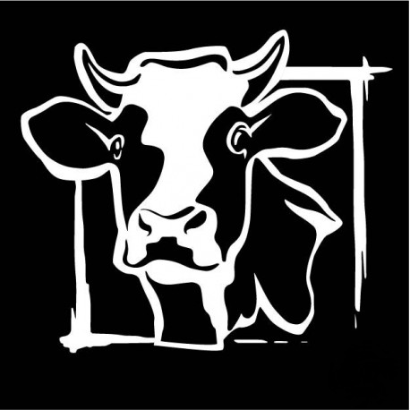 Car Sticker - Holstein Cow head