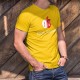 Think Valaisan ★ pense valaisan ★ T-Shirt coton homme, écusson du Valais en forme de pomme et phrase de la marque de smartphones