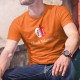 Think Valaisan ★ pense valaisan ★ T-Shirt coton homme, écusson du Valais en forme de pomme et phrase de la marque de smartphones