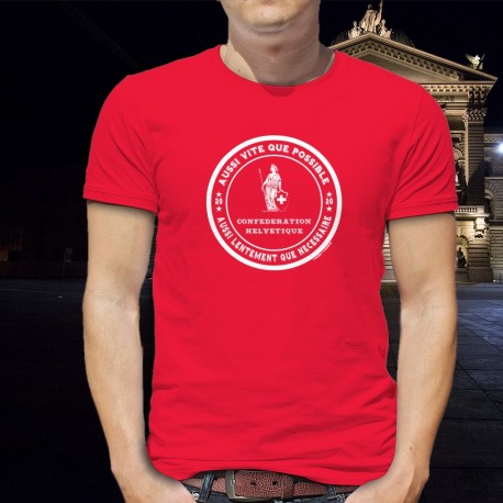 Aussi vite que possible ✚ Lady Helvetia ✚ Men's cotton T-Shirt