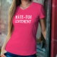 Women's cotton T-Shirt - Hâte-toi lentement ★