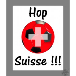 Sticker autocollant - Hop Suisse (ballon de football suisse)