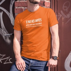 Je paie mes IMPÔTS aussi vite que possible mais aussi lentement que nécessaire ✚ T-Shirt coton homme phrase culte Alain Berset