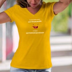 Une fondue aussi vite que possible ✚ Frauen Mode Baumwolle T-Shirt