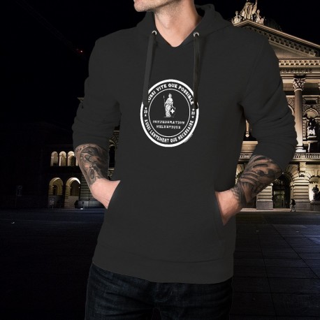 Aussi vite que possible ✚ Aussi lentement ✚ Herren Baumwolle Kapuzenpullover