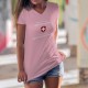En Suisse on va au bistrot aussi vite que possible ✚ Frauen Mode Baumwolle T-Shirt