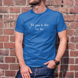 Ya pas le feu au lac ✪ T-Shirt coton humoristique homme phrase culte romande