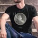 La Thune masquée pour se protéger du Coronavirus ✚ Helvetia ✚ T-Shirt coton homme déconfinement, pièce de cent sous (5CHF)