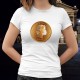 La liberté masquée ✿ Confoederatio Helvetica ✿ T-Shirt mode dame, pièce de 5 centimes suisse