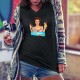 En mode télétravail ★ Cocktail Pop Art Girl ★ T-Shirt coton dame