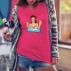 Donna cotone T-Shirt - En mode télétravail ★ Cocktail Pop Art Girl ★