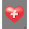 Sticker - Swiss Heart, for car, notebook, smartphone