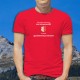 Un valaisan remplit son VERRE aussi vite que possible ✚ T-shirt in cotone da uomo