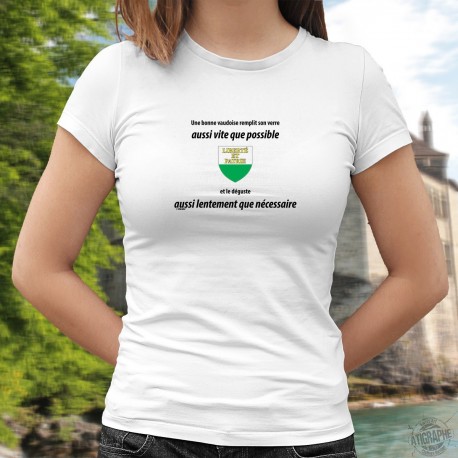 Mode T-shirt - Une vaudoise remplit son VERRE aussi vite que possible ❤