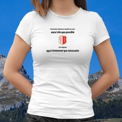 Une bonne valaisanne remplit son verre aussi vite que possible et le déguste aussi lentement que nécessaire ❤ T-shirt mode dame