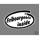 Funny Autodeko Sticker - Fribourgeois inside