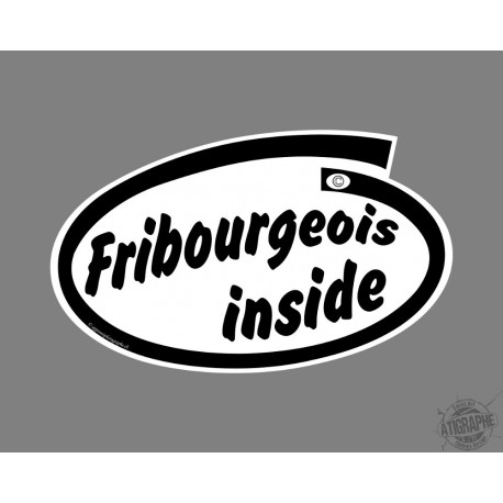 Funny car Sticker - Fribourgeois inside
