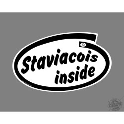 Sticker humoristique - Staviacois inside - pour voiture