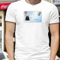 Carte d'identité suisse ✪ Dark Vador ✪ T-Shirt homme, pour être reconnu même en portant un masque