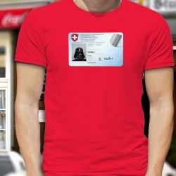 Men's cotton T-Shirt - Carte d'identité ✪ Dark Vador ✪