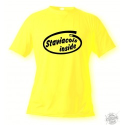 Humoristisch T-Shirt - Staviacois inside, Safety Yellow