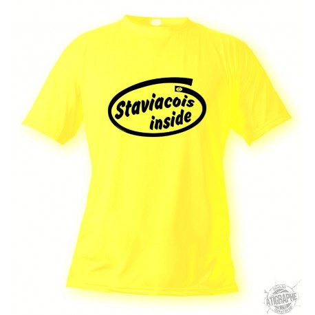 Men's Funny T-Shirt - Staviacois inside, Safety Yellow