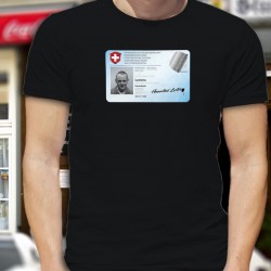 Carte d'identité ✪ Hannibal Lecter ✪ T-Shirt coton homme, pour être identifier même en portant un masque chirurgical