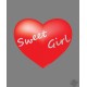 Sticker coeur - Sweet Girl - pour voiture