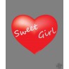 Sticker coeur - Sweet Girl - pour voiture