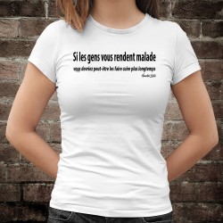 Si les gens vous rendent malade ✪ Hannibal Lecter ✪ T-Shirt mode femme (Le silence des agneaux)