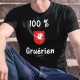 Men's cotton T-Shirt - 100 pourcent Gruérien ★