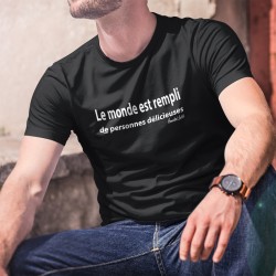 Men's cotton T-Shirt -  Le monde est rempli... ✪ Hannibal Lecter ✪