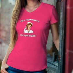 Baumwolle T-Shirt - Être infirmière, ça n'a pas de prix ✿ POP ART ✿