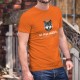 Je préfère être un loup solitaire qu'un mouton populaire ✪ T-Shirt coton pour homme ne suivant pas le troupeau