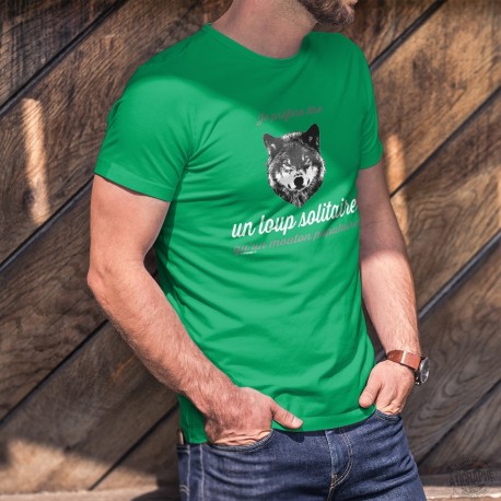 Baumwolle T-Shirt - Loup solitaire ou mouton populaire ? ✪