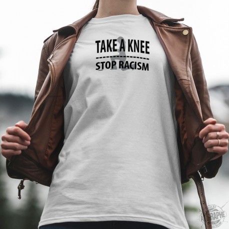 TAKE A KNEE ✪ STOP RACISM ✪ T-Shirt dame, Un genou à terre, stoppons le racisme