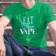 Eat, Sleep, Vape, repeat ✪ e-Cigarette ✪ Men's Fashion cotton T-Shirt