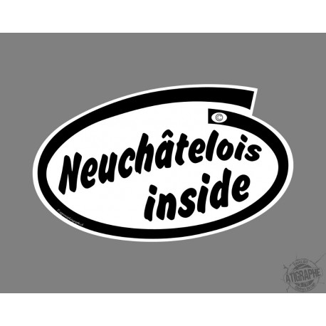 Funny Sticker - Neuchâtelois inside - pour voiture
