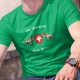 Men's cotton T-Shirt - Die Schweiz, meine Heimat ✚ Alpensteinbock ✚