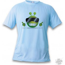 T-Shirt humoristique Alien smiley - Cool Alien, Blizzard Blue