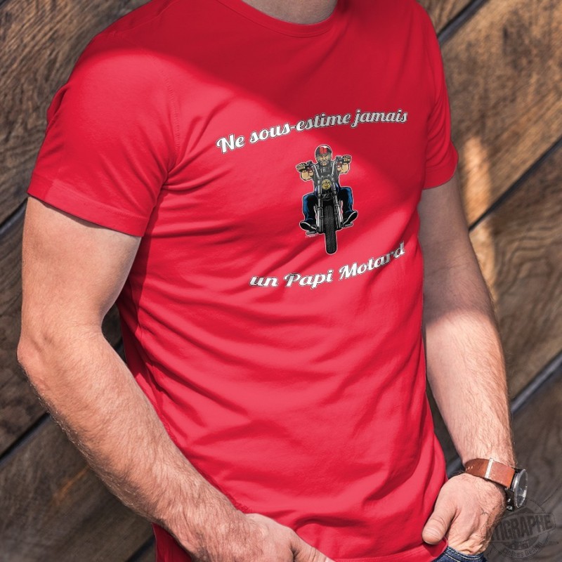 T shirt online papy motard