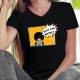 Black Lives Matter (la vie des noirs compte) ✪ Pop Art Girl avec un porte-voix ✪ T-Shirt coton dame contre le racisme