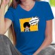 Black Lives Matter (la vie des noirs compte) ✪ Pop Art Girl avec un porte-voix ✪ T-Shirt coton dame contre le racisme