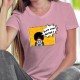 Black Lives Matter (la vie des noirs compte) ✪ Pop Art Girl avec un porte-voix ✪ T-Shirt coton dame contre le racisme