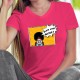 Black Lives Matter (la vie des noirs compte) ✪ Pop Art Girl avec un porte-voix ✪ T-Shirt coton dame contre le racisme